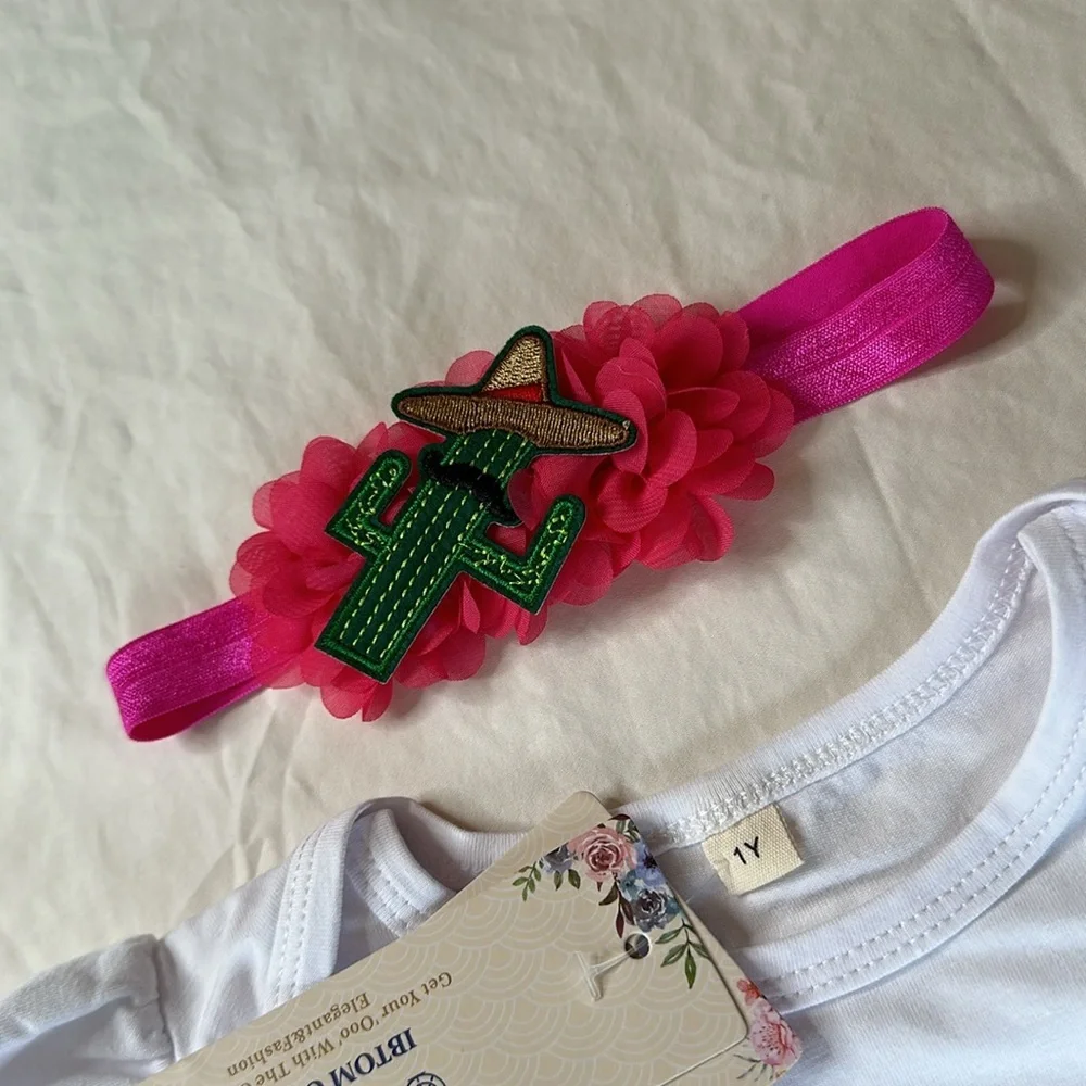 NEW WITH TAGS!! Bundle of baby girl my 1st birthday outfits. Two cactus onesies